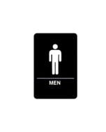 6" x 9" ADA Compliant Men's Restroom Braille Sign        