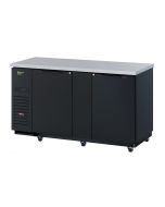 Turbo Air TBB-3SBD-N6 Super Deluxe 69" Two-Section Back Bar Cooler 23 cu.ft. | Solid Doors