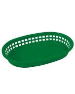 Oval Platter Serving Basket, 10-3/4" x 7-1/4" x 1-1/2" | Green | 1 Dozen