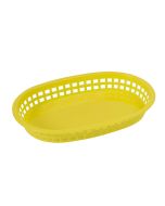 Oval Platter Serving Basket, 10-3/4" x 7-1/4" x 1-1/2" | Yellow | 1 Dozen