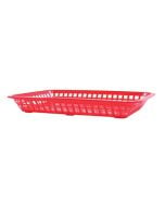 Tablecraft C1079R Rectangular Platter Food Baskets, Red, 1 Dozen