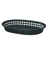 Tablecraft Chicago Restaurant Platter Baskets, Black Plastic (1 Dozen)