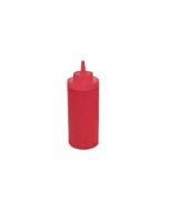 16 oz Wide Mouth Ketchup Squeeze Bottle, Red | Pack of 6