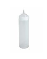 24 Oz Clear Squeeze Bottle | Wide Mouth | Pack of 6