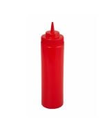 Red 24 oz Wide Mouth Ketchup Squeeze Bottle | Pack of 6
