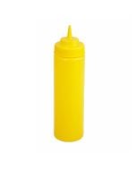 24 Oz. Wide Mouth Squeeze Bottle - Mustard | Pack of 6