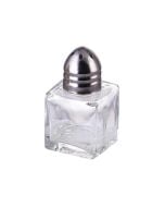 Winco G-100 1/2 oz Cube Glass Salt & Pepper Shakers | 1 Dozen