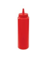 8 oz. Red Condiment Dispenser Plastic Squeeze Bottle