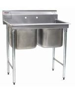 Eagle 412-16-2 Steel 2 Compartment Sink - No Drainboards