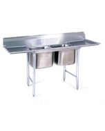 Eagle 412-16-2-18 Two Compartment Restaurant Sink (18" Drainboards)