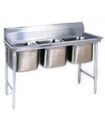 Eagle 412-16-3 3 Compartment Restaurant Sink - No Drainboards