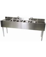 Eagle B7C-4-18 Stainless Steel Bar Sink - 84" x 20" x 33.5"
