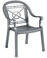 Grosfilllex Victoria Stacking Armchair, Charcoal