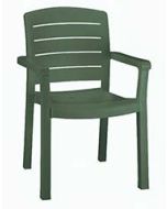 Grosfillex Acadia Classic Stacking Armchair, Amazon Green