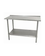 Stainless Steel Work Table 60" x 30" with 1-1/2" Backsplash | Advance Tabco TTF-305-X