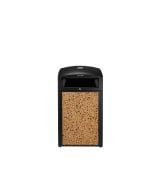 Alpine 40-Gallon All-Weather Trash Container with Ashtray | Brown Stone Exterior