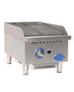 Globe GCB15G-SR 15" Stainless Steel Radiant 1-Burner Gas Charbroiler | Natural Gas