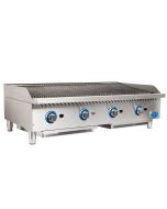 Globe GCB48G-CR 48" Cast Iron Radiant 4-Burner Gas Charbroiler | Natural Gas