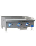 Globe GG36G 36" 3-Burner Gas Griddle w/ Manual Control | Natural Gas