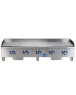 Globe GG60TG 60" 5-Burner Gas Griddle w/ Thermostatic Control | Natural Gas