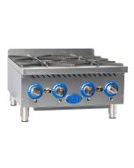 Globe GHP24G 24" 4-Burner Gas Hot Plate | Natural Gas