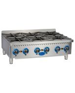 Globe GHP36G 36" 6-Burner Gas Hot Plate | Natural Gas