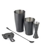 Mercer Bar M37101MBK Barfly Black Out 5-Piece Bar Set