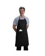 Full-length Bib Apron, Black