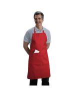 Full-length Bib Apron, Red         