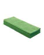 Winco BTM-16G Microfiber Green Towel | Set of 6