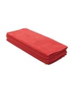 Winco BTM-16R Microfiber Red Towel | Set of 6