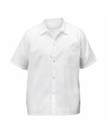 Winco UNF-1WL Broadway Chef Shirt, White, Large
