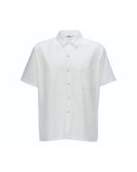 Winco UNF-1WS Broadway Chef Shirt, White, Small