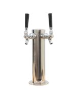 beer tower single column choose one or two faucets 3" diameter on column base
