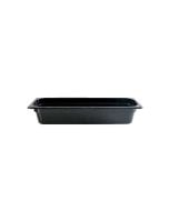 Black Polycarbonate Food Pan, 1/2 Size Long, 4"D