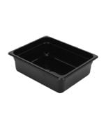 Black Polycarbonate Food Pan, 1/2 Size, 4"