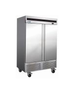 Volition VB54F Double Solid Door Two Section Reach-In Upright Freezer | 54"