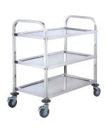 Winco SUC-50 37"H Stainless Steel Bussing Cart, 3 Tiers