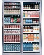 2 Glass Door Set for Convenience Store Display Coolers (28" x 80" each)