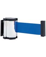 Beltrac Wall Mount Safety Barrier Stanchion with 7' Blue Belt       