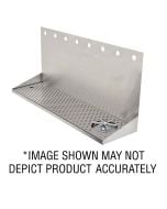 American Beverage 2 Faucet Wall Mount 8" x 8" Stainless Drip Tray w/ Rinser