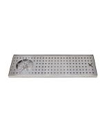 American Beverage 16" x 8" Countertop SS Drip Tray with Rinser, Stainless Steel
