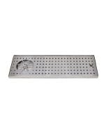 American Beverage 20" x 8" Countertop SS Drip Tray with Rinser, Stainless Steel