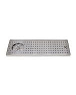 American Beverage 24" x 8" Countertop SS Drip Tray with Rinser, Stainless Steel