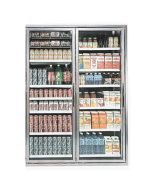 2 Glass Door Set for Convenience Store Display Coolers (23-1/4" x 72" each)