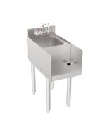 Krowne 18-12BD Silver Series Blender Dump Sink 12" W x 22.5" D with Faucet