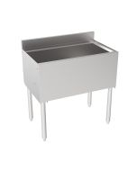 Krowne 18-30 Silver Series Insulated Ice Bin 30" W x 12" D with Sliding Cover