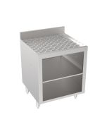 Krowne 18-GSB3 Silver Series Glass Rack Storage Cabinet 24"W x 22.5"D with 2 Levels of Storage