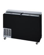 Perlick 48" deep well horizontal bottle & Can cooler with 2 sliding lids and black exterior to resist finger prints