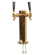 Brass  Dual Tap raft Arm Beer Tower  Perlick 858D408-408TF